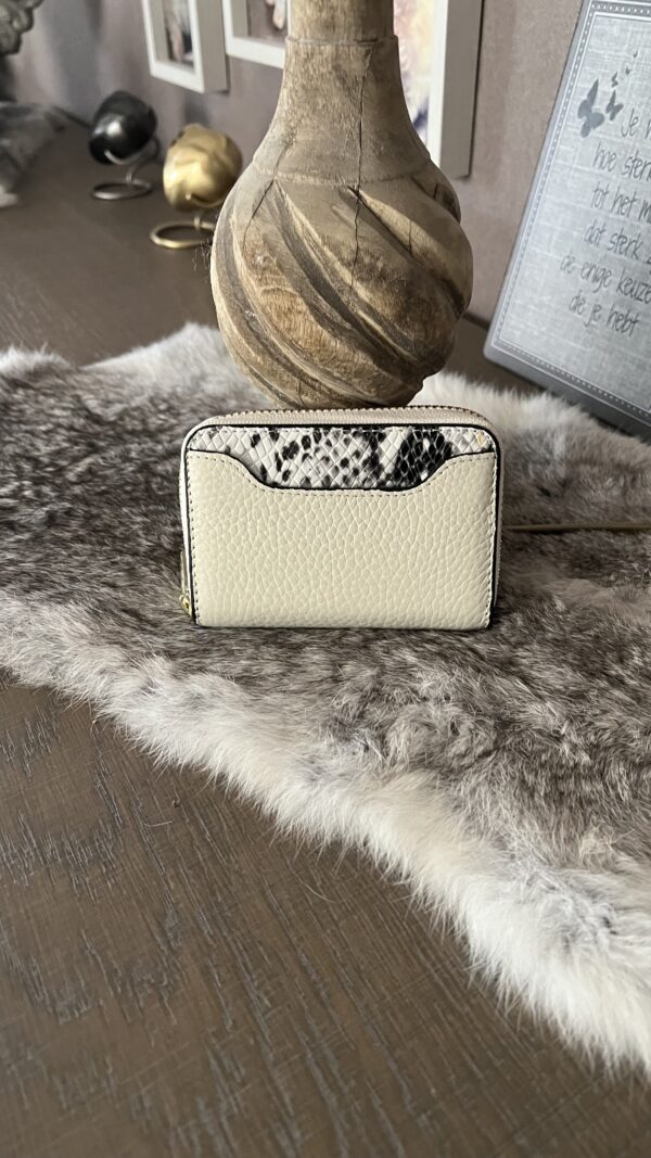 Lederen Portemonneetje voor Kaarten Offwhite