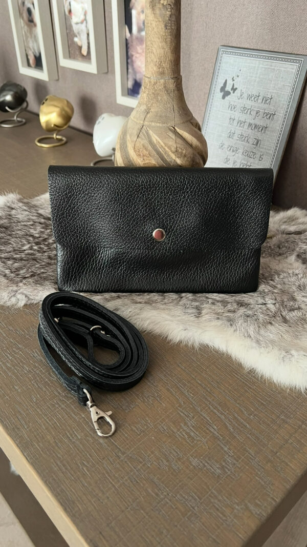 Lederen Portemonnee/Tasje Black