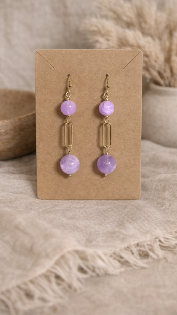 Oorbellen Lilac – statement oorbellen