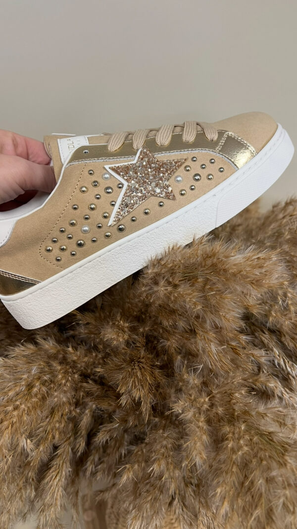 Sneakers Beige/Strass