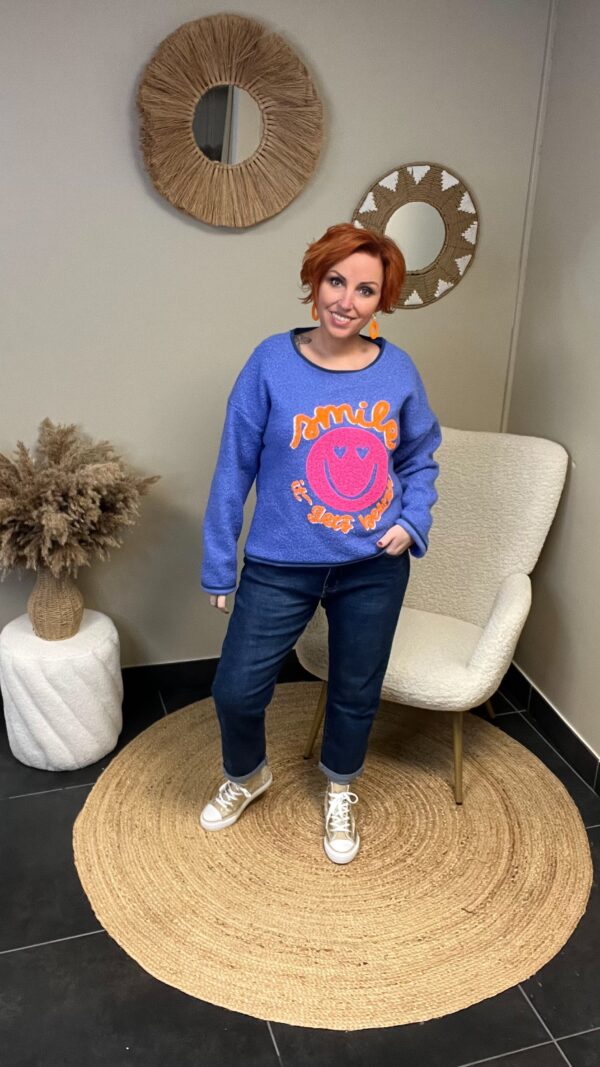 Sweater Smile Blauw