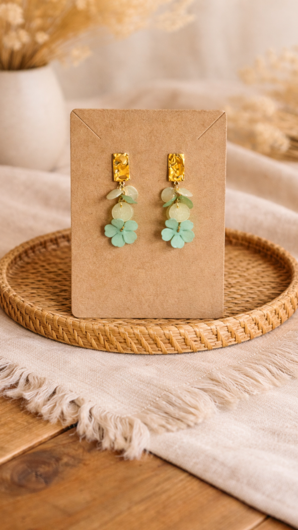 Minty Boho Chic Oorringen