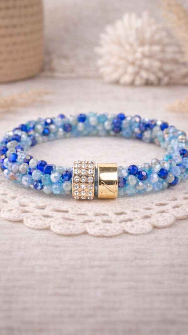 BEADZ LUX - Light Blue Mix (RVS Gold)