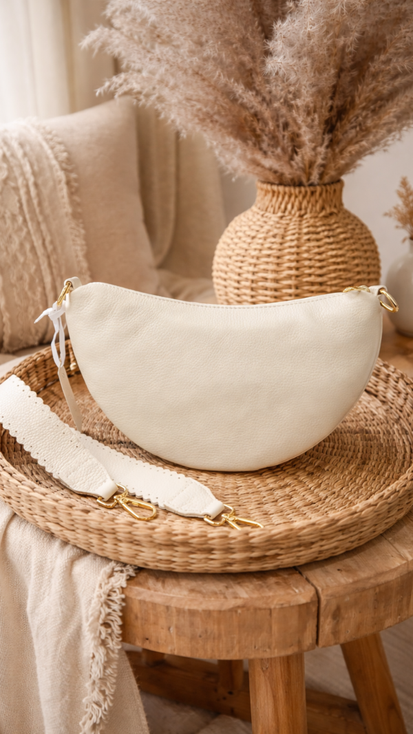Crossbody Half Moon Offwhite