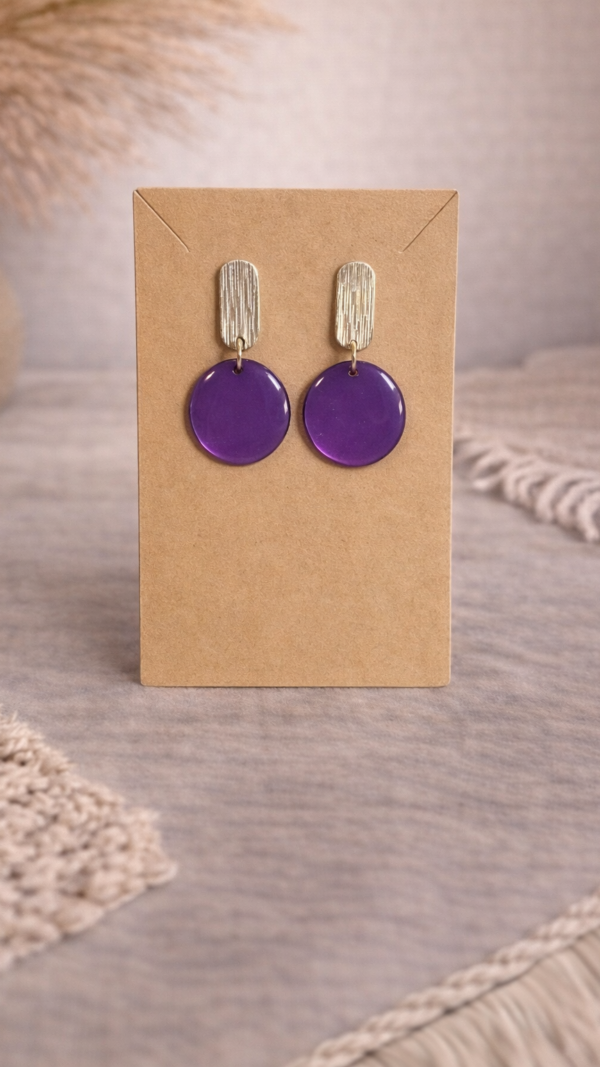 Oorbellen Amethyst Dot