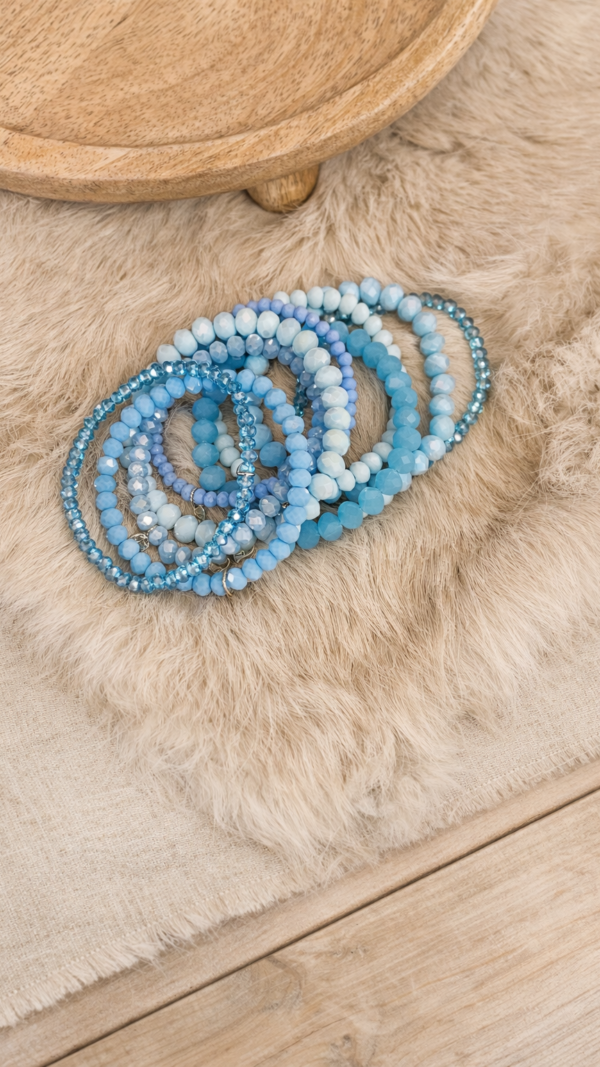 Aqua Blauw Armbandenset