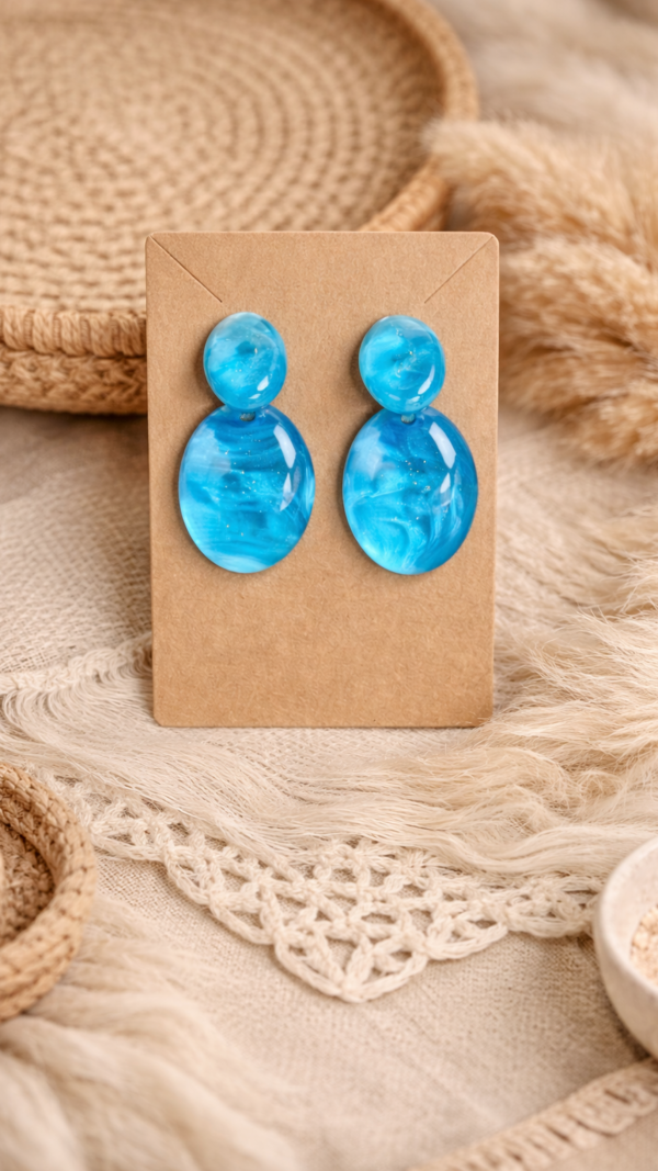 Blue Pearl Touch Oorringen