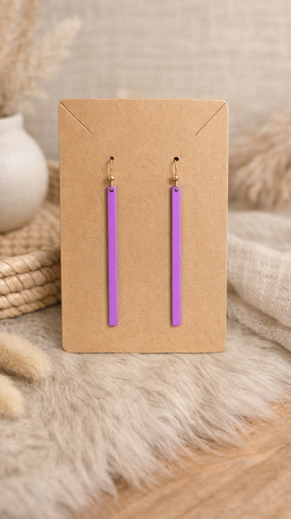 Oorbellen Sofie Violet – minimalistische statement oorbellen