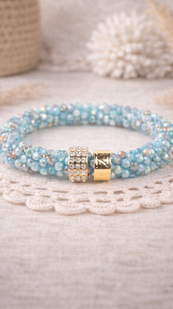 BEADZ LUX - Ice Blue Mix (RVS Gold)