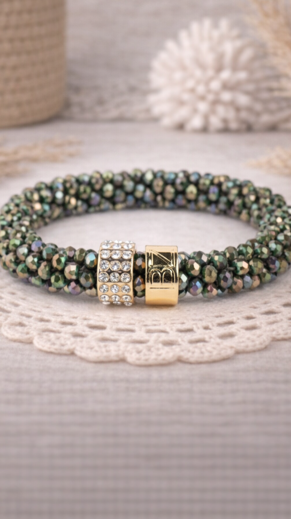 BEADZ LUX - Pearly Green (RVS Gold)