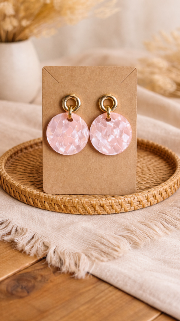 Rose Quartz Look Oorringen