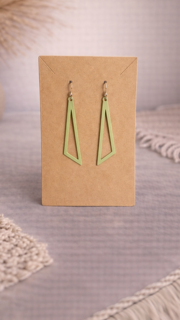 Groene Geo Oorbellen