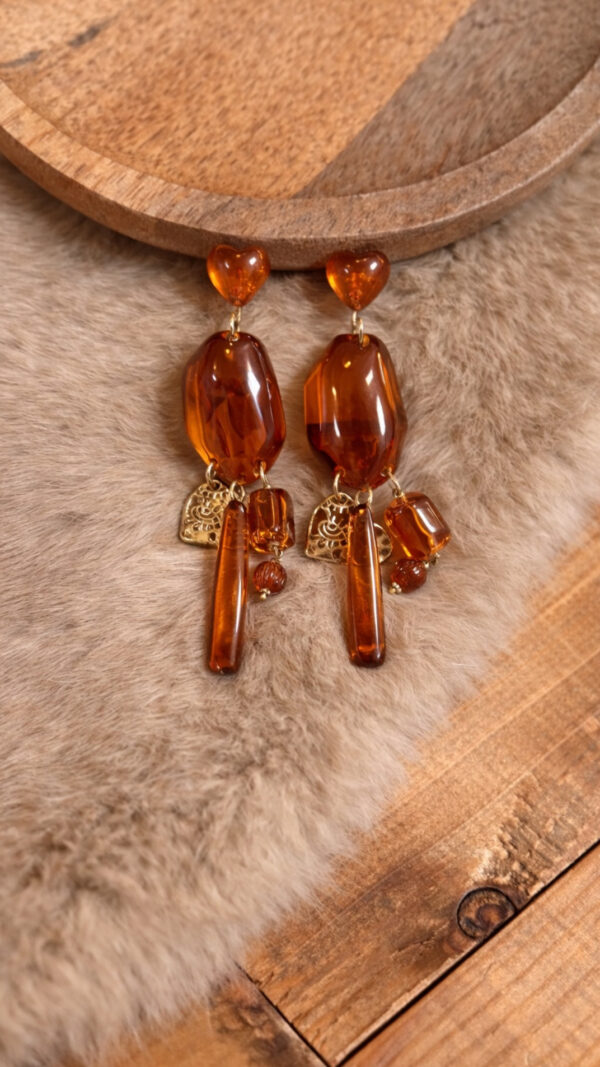 Oorbellen Honey Glow – statement oorbellen