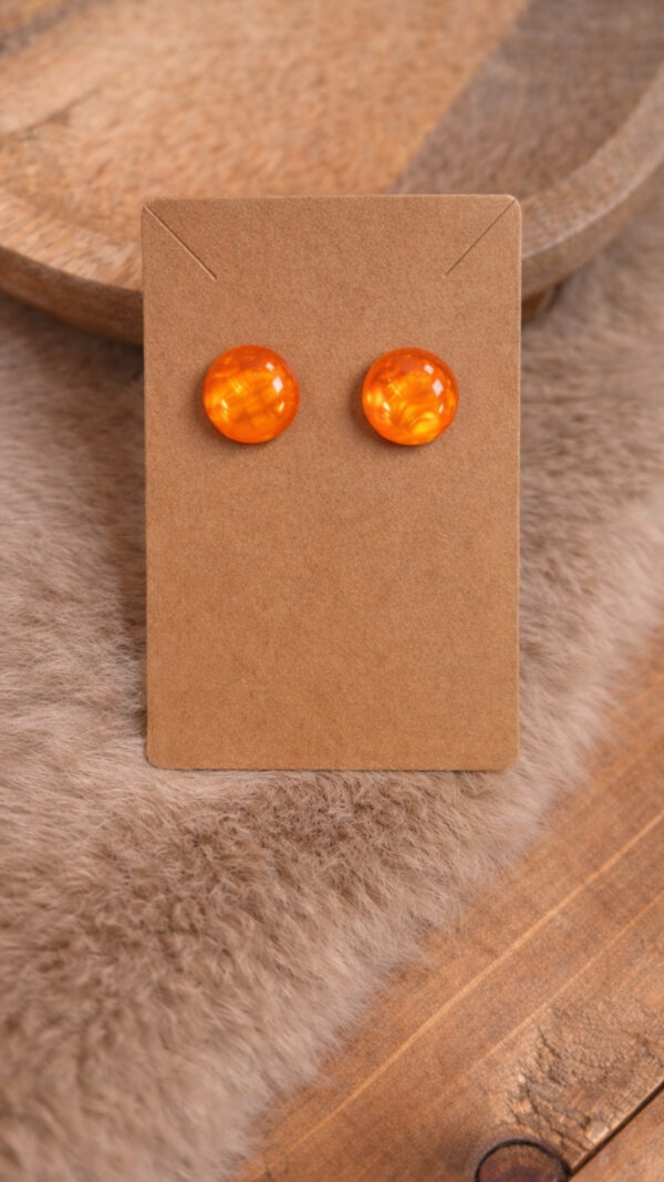 Oorbellen Orange Marble – oorbellen