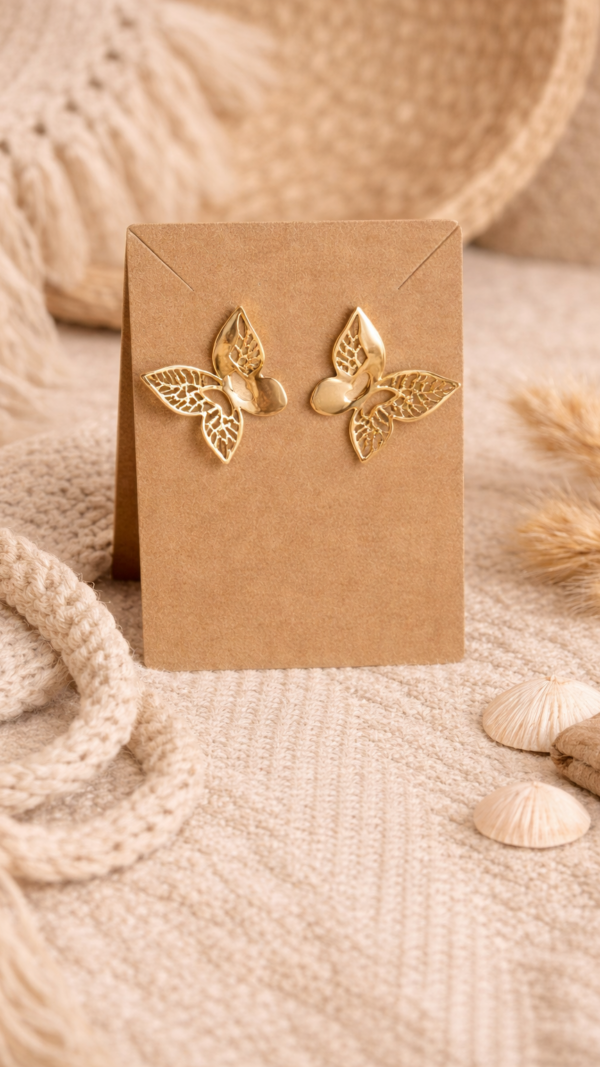 Gouden vlinder oorbellen
