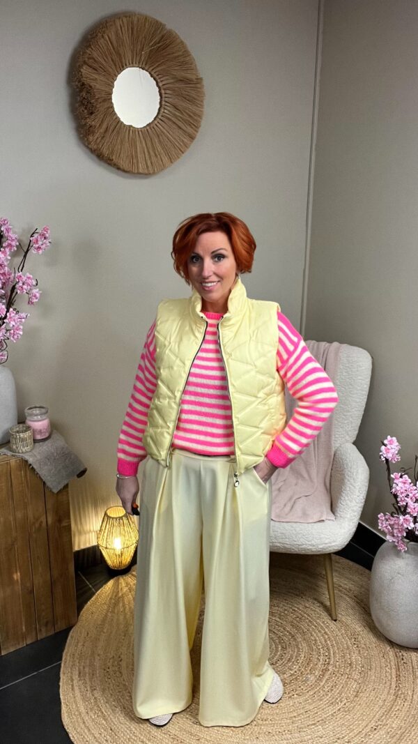 Trendy Gele Palazzo Broek Dames – One Size (t/m 42/44)