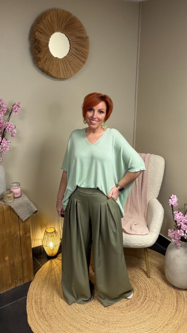 Flowy Curvy Broek – Khaki