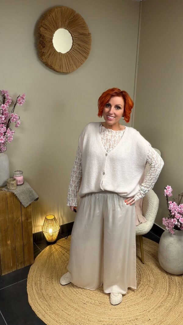 Beige Zacht Knit Gilet