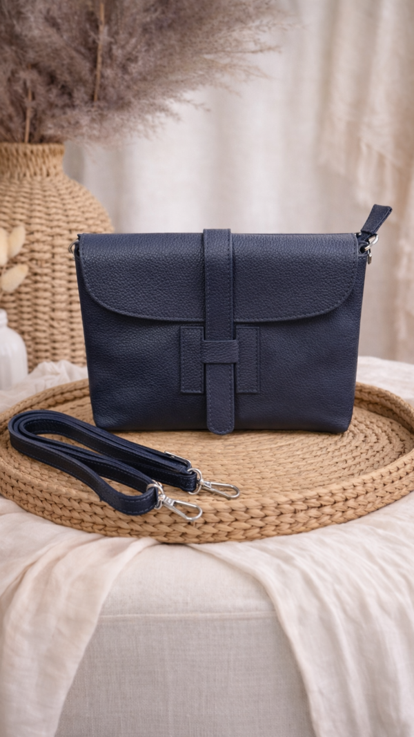 Luxe Minimal Crossbody Tas - Donkerblauw