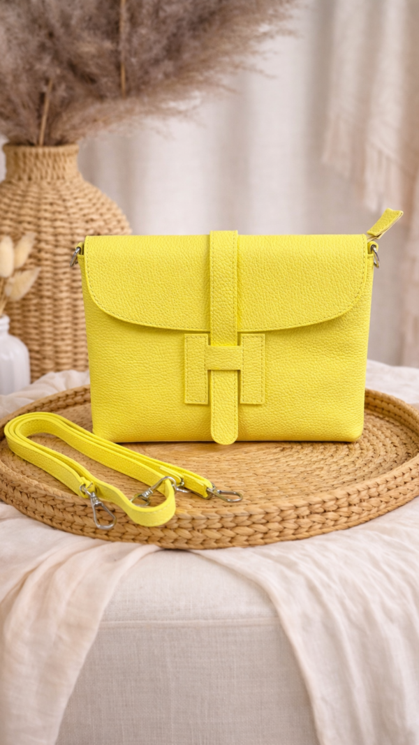 Luxe Minimal Crossbody Tas - Geel