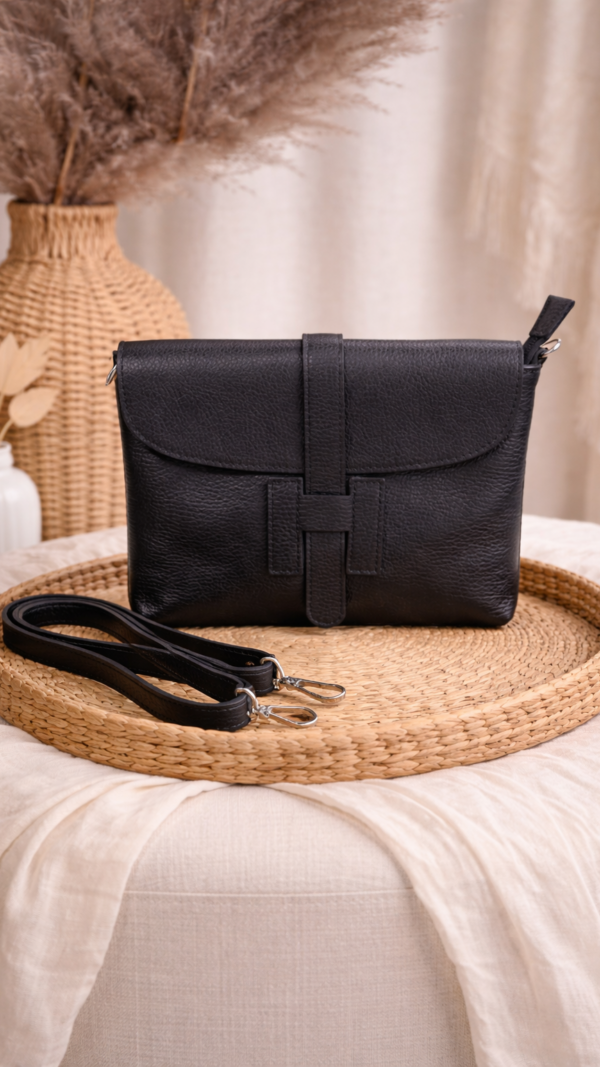 Luxe Minimal Crossbody Tas - Zwart