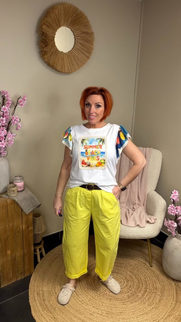 Zomerse Ballonbroek met Elastische Taille – Terra di Siena Geel