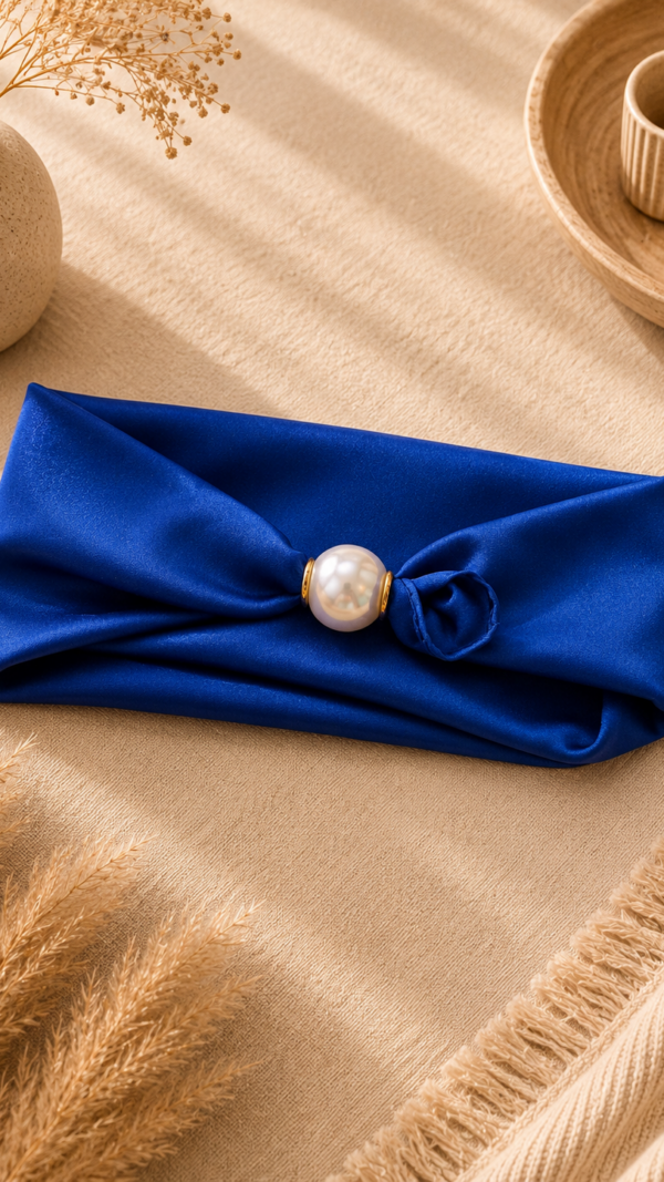 Royal Blue Satin Sjaal