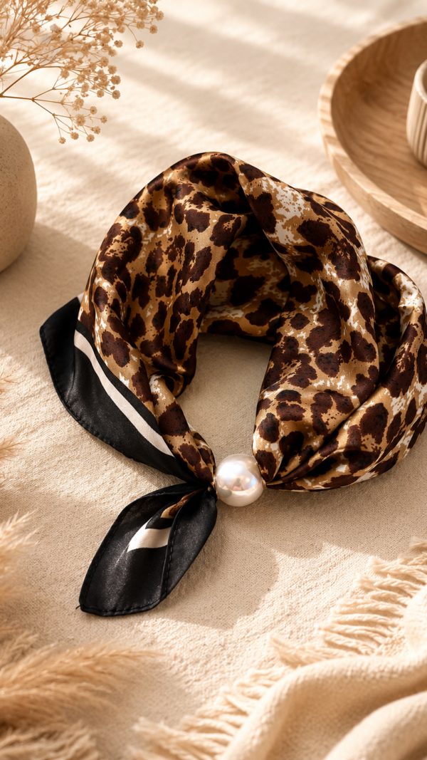 Trendy Leopard Satijnen Sjaal