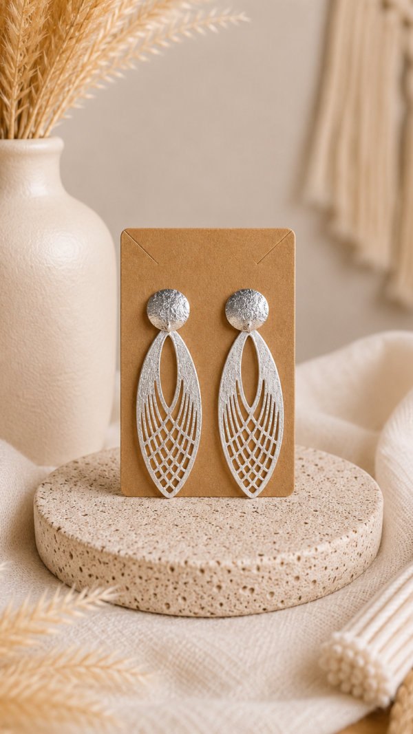 Silver Lace Statement Oorringen