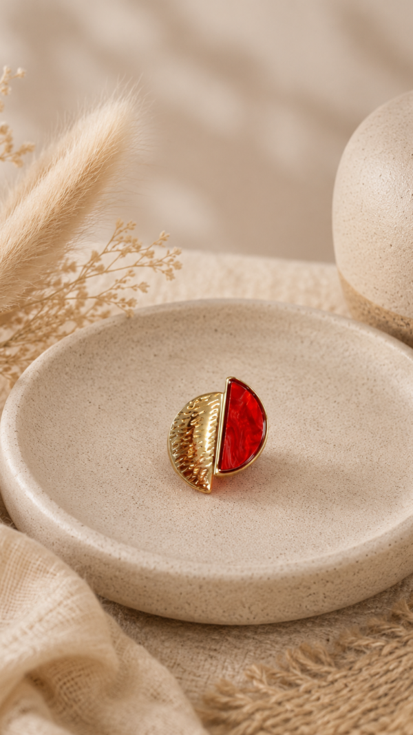 Aurora Ring - Gold/Red