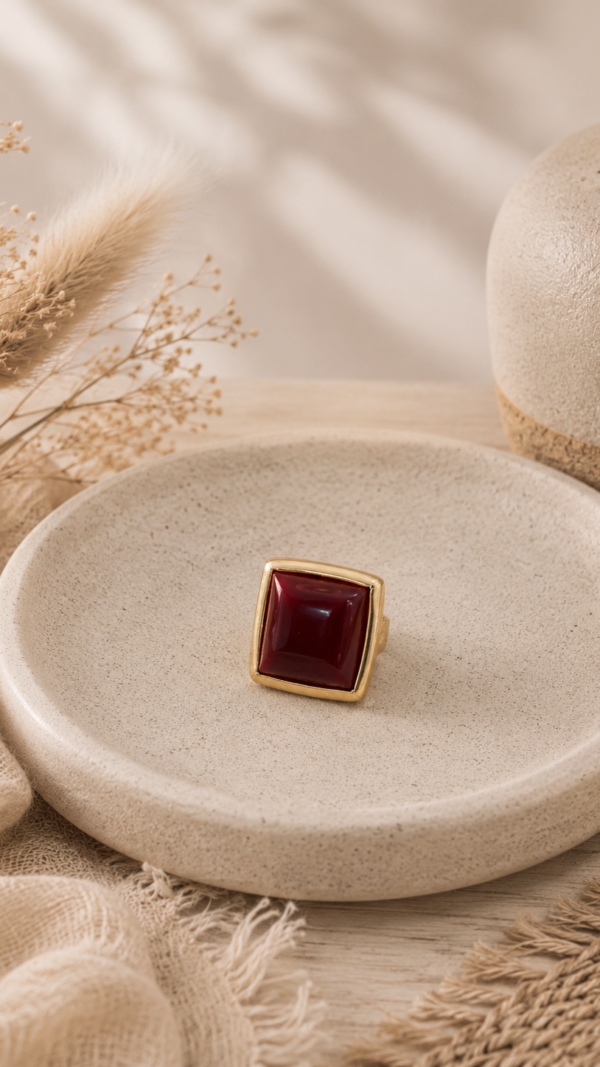 Ruby Ring - Gold/Red