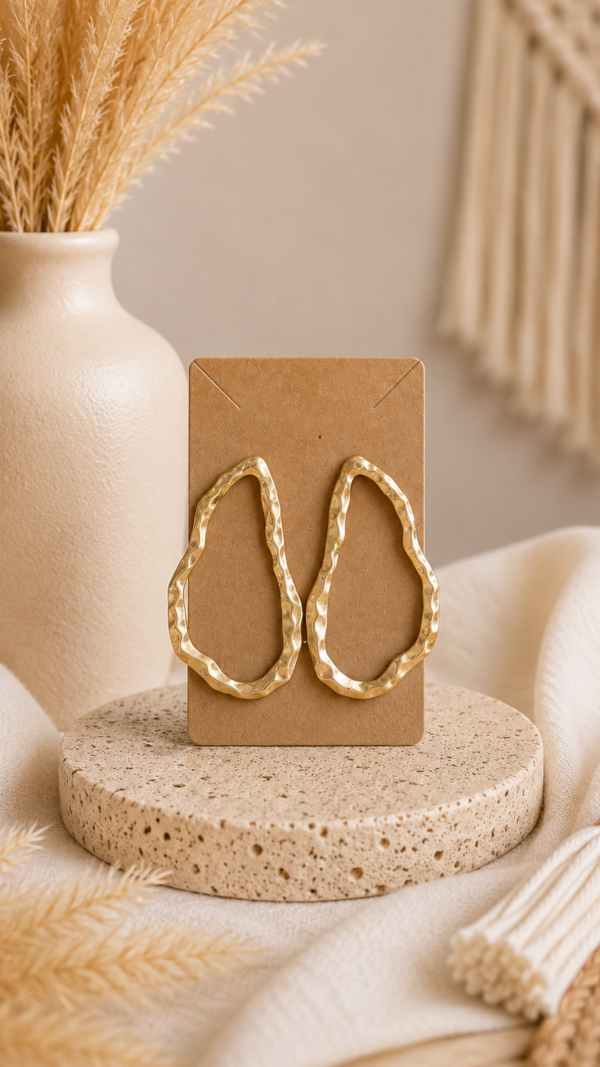Pearl Wave Statement Oorringen - Gold