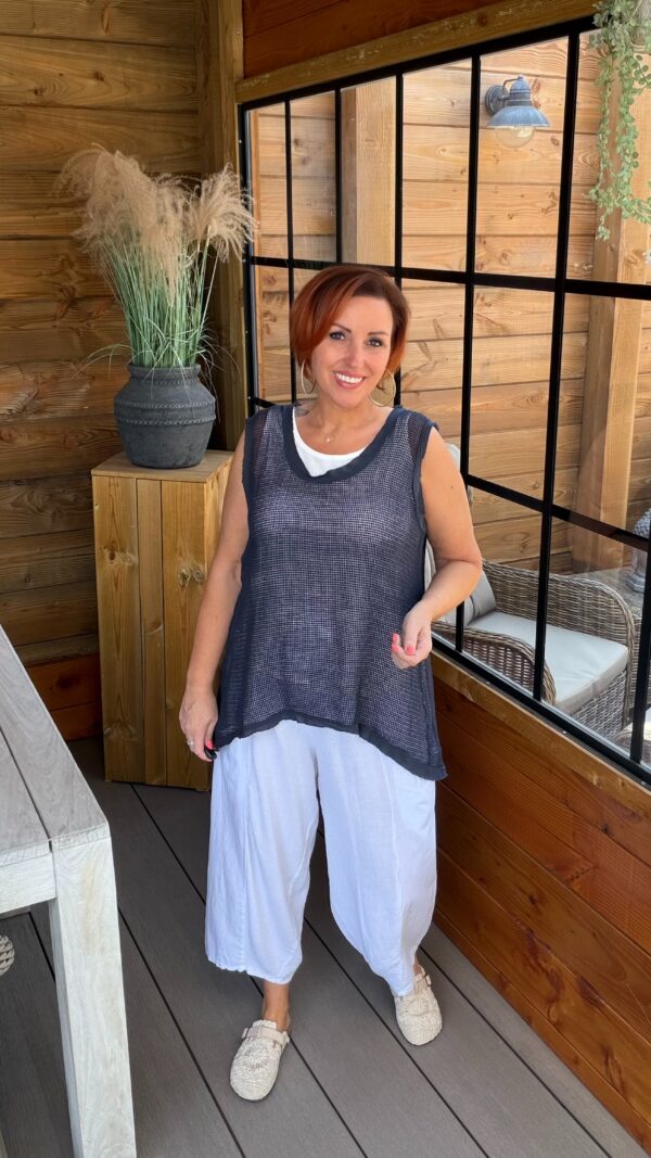 Ibiza Layer Top - Donkerblauw