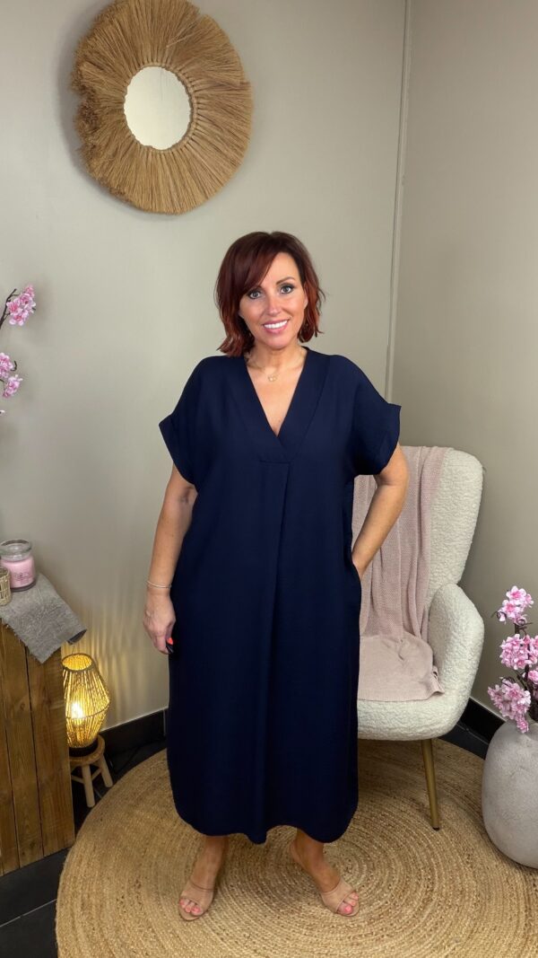 Luchtige Viscose Maxi Jurk - Navy