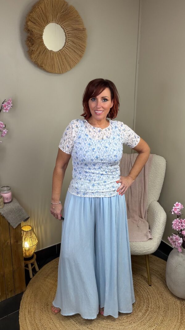 Luchtige Viscose Broek - Blauw