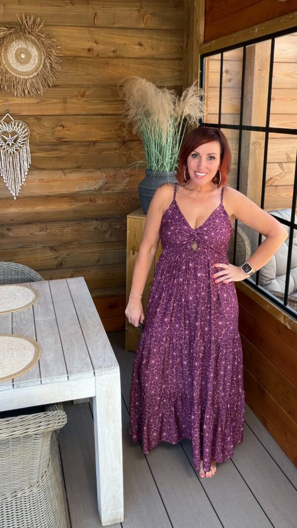 Amélie Maxi Jurk - Aubergine