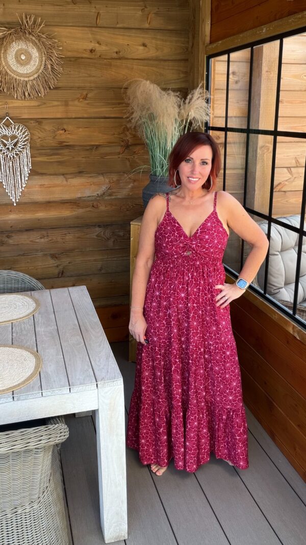 Amélie Maxi Jurk - Burgundy
